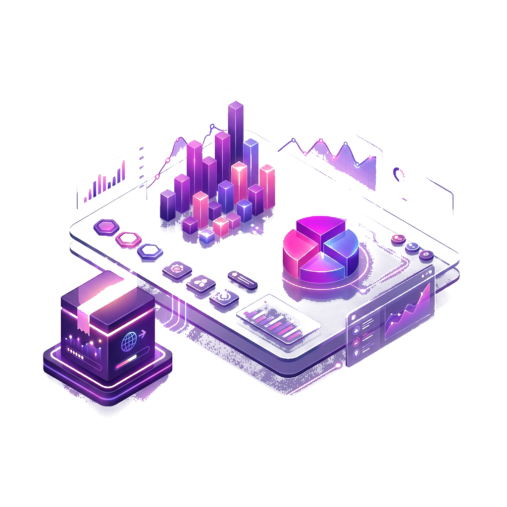 Last-Mile Analytics 3D illustration