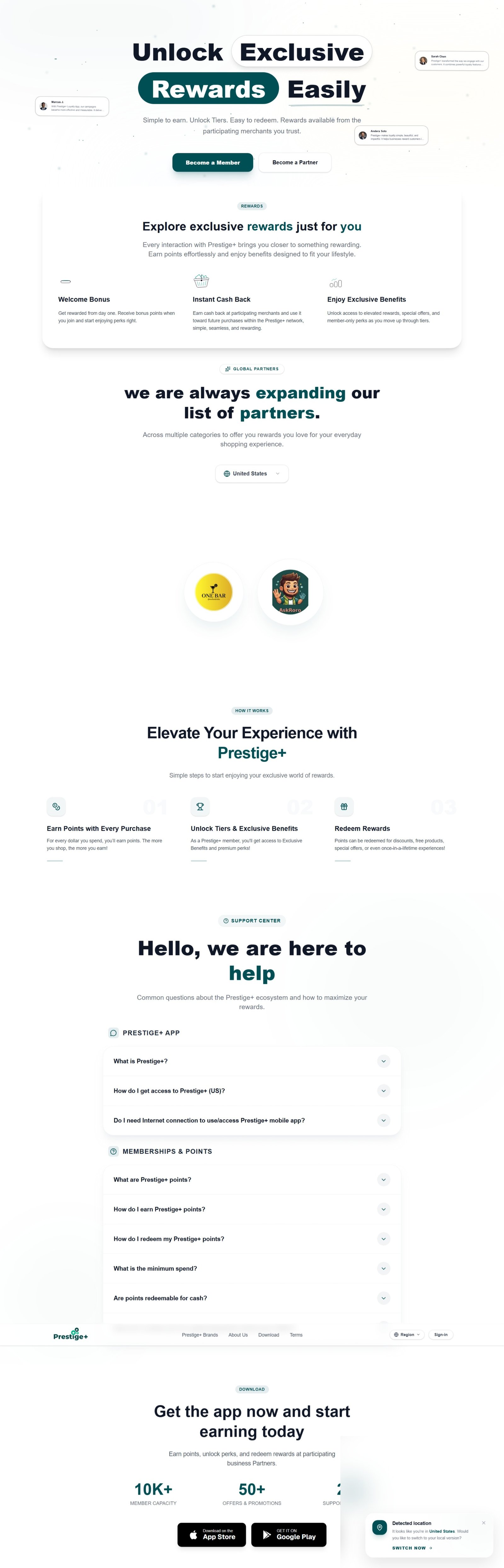 Retail Loyalty and Rewards App for Multi-Site Restaurant Group
